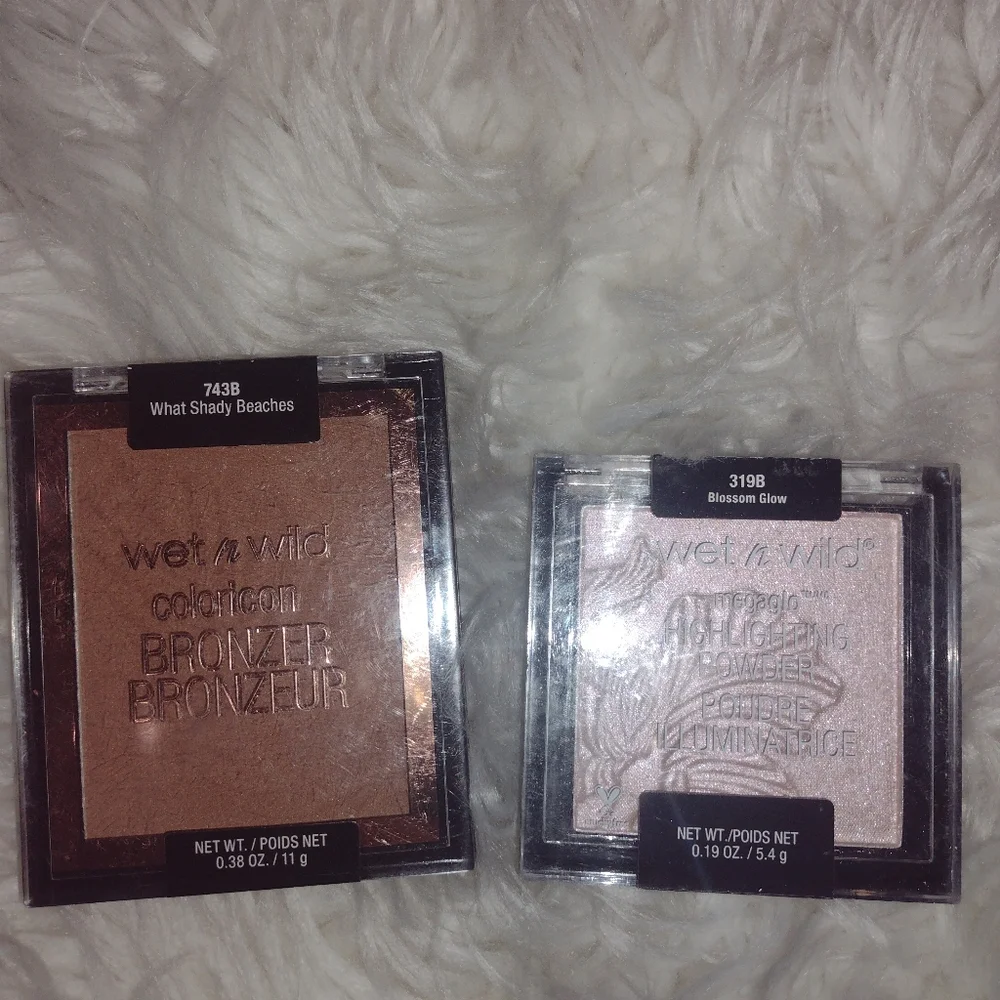 Wet N Wild Bronzer & Highlighter Bundle - Blossom Glow and What Shady Beaches.